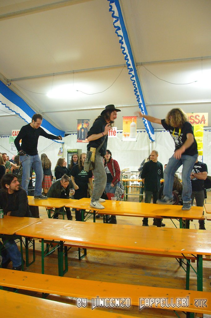 Celebrating on the tables @ Gods Of Folk 2012